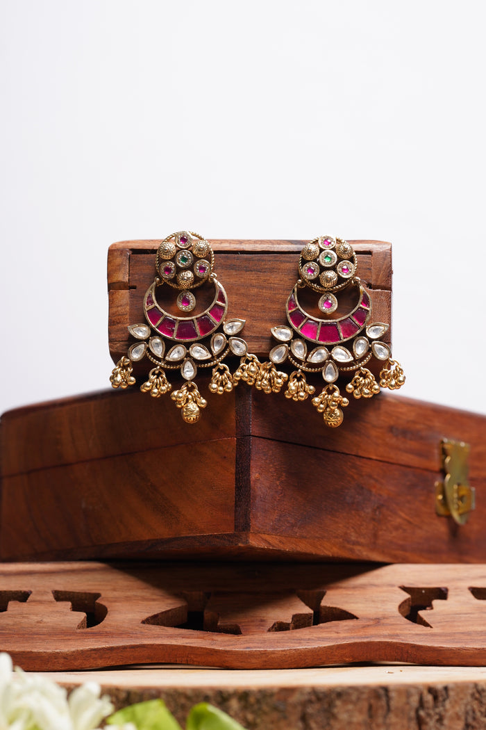 Kundan Chandbali Earrings