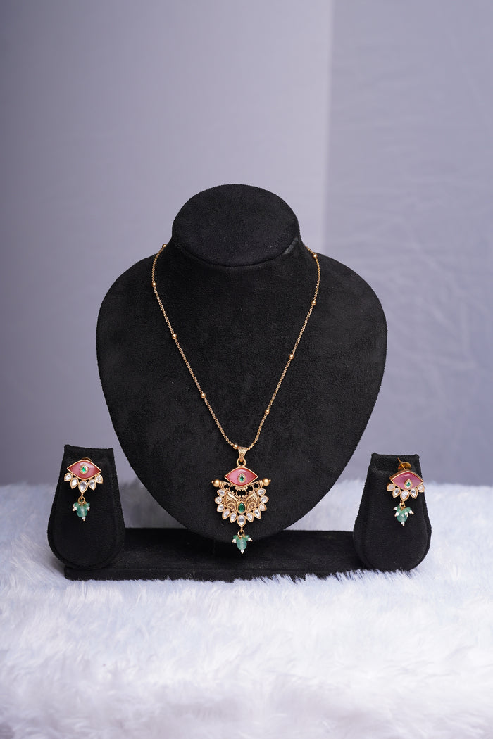 Pink Pendant Set