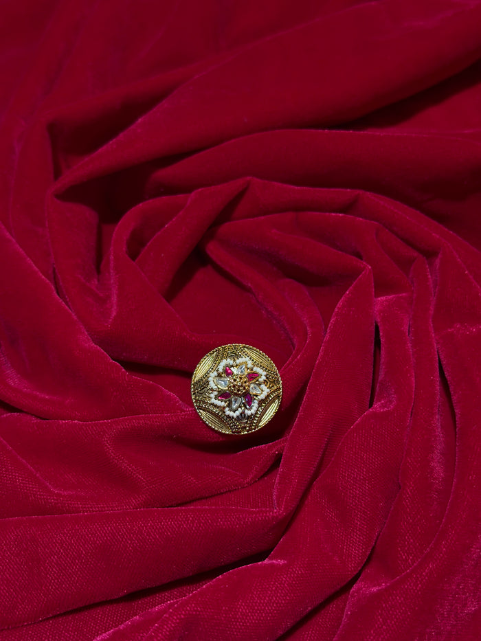 Flower Blossom Kundan Ring