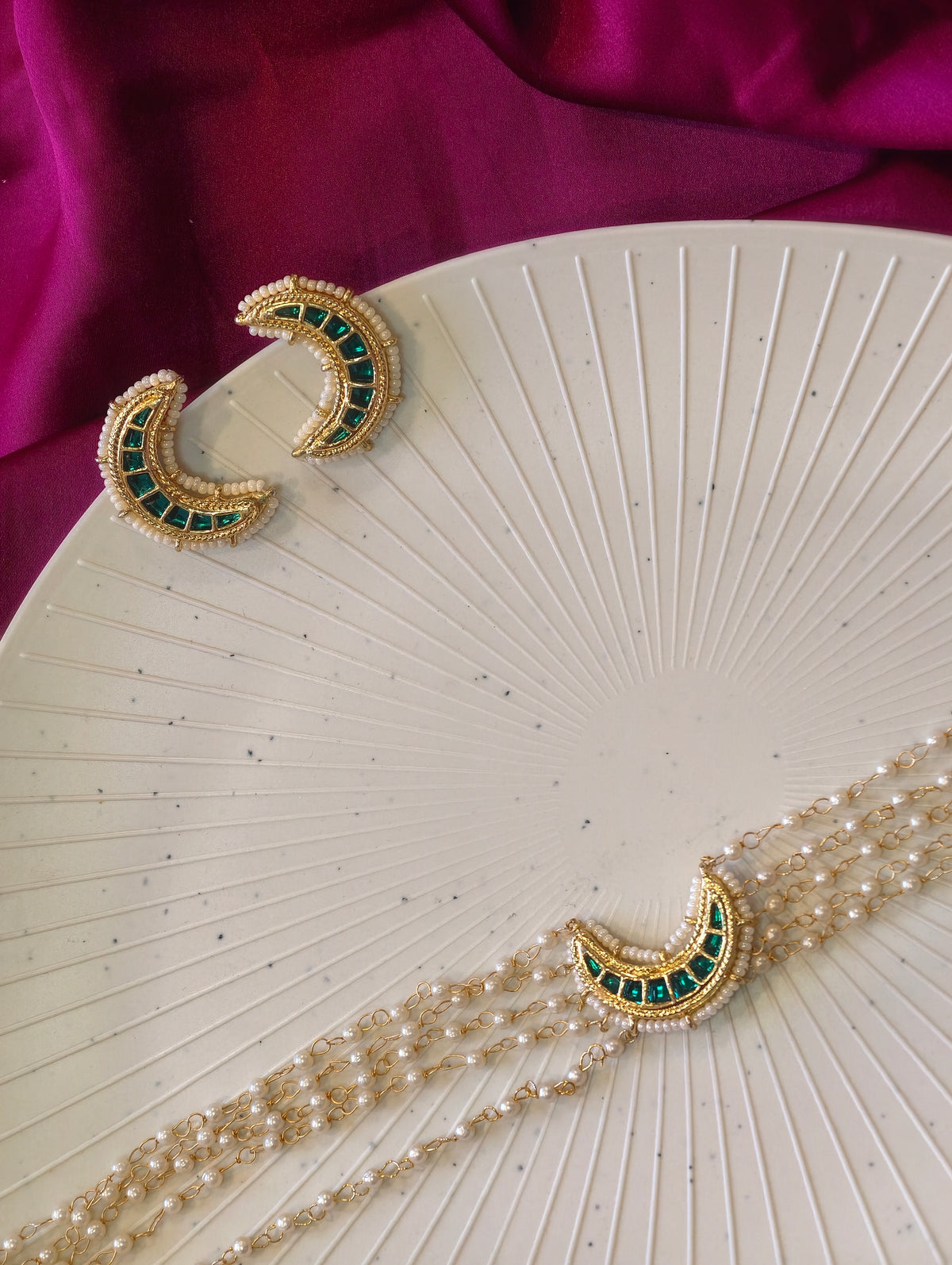 Chandrakor Choker Set(Green)