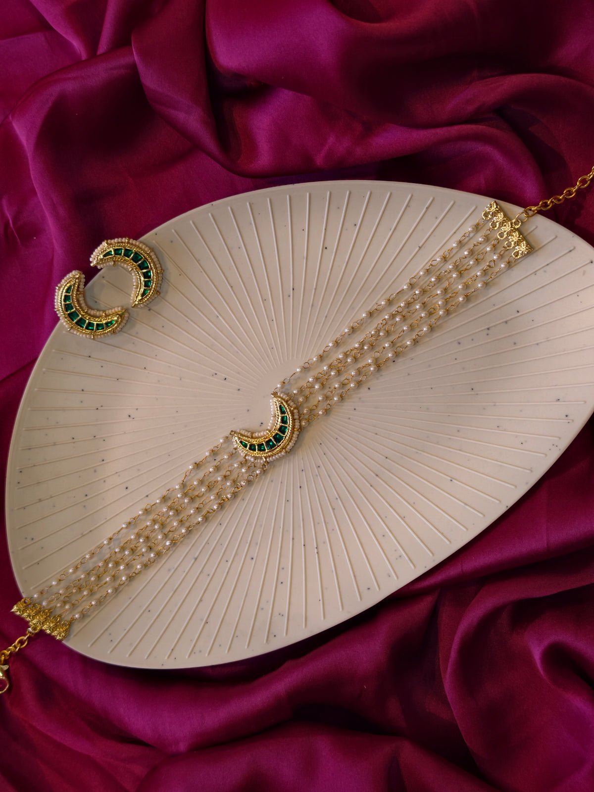 Chandrakor Choker Set(Green)