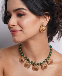 Chandrakala Emerald Set
