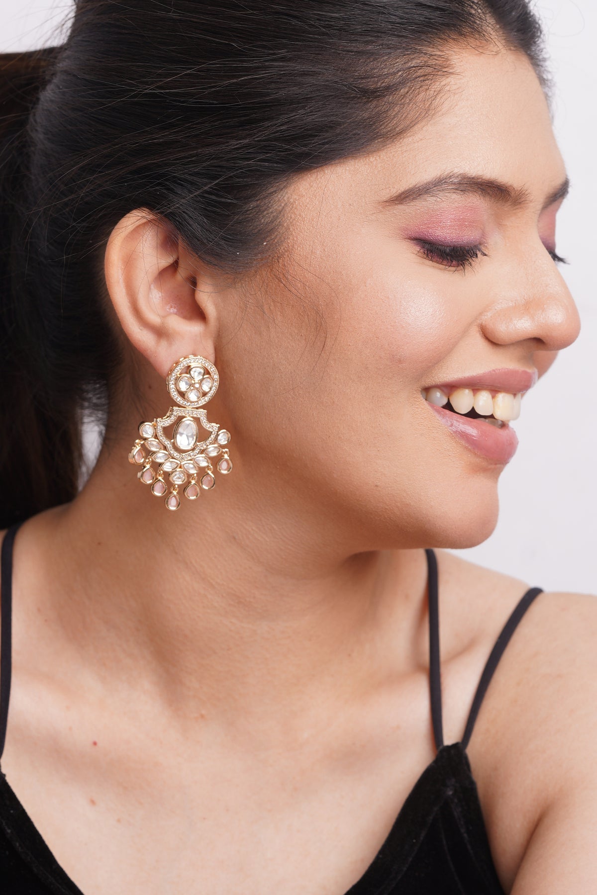 Kundan Chandelier Earrings