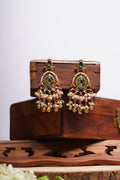 Pearl Green Drop Earrings