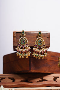 Pearl Green Drop Earrings