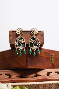Green Drop Earrings