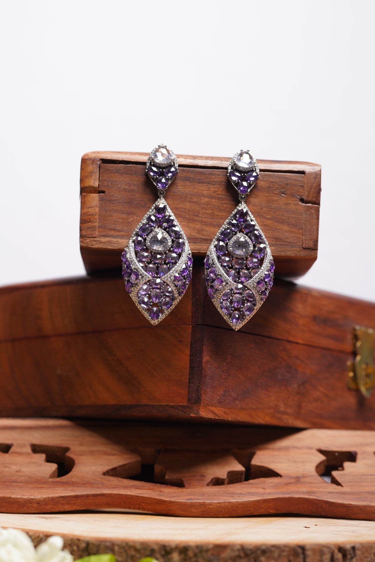 Royal Purple Teardrop Earrings