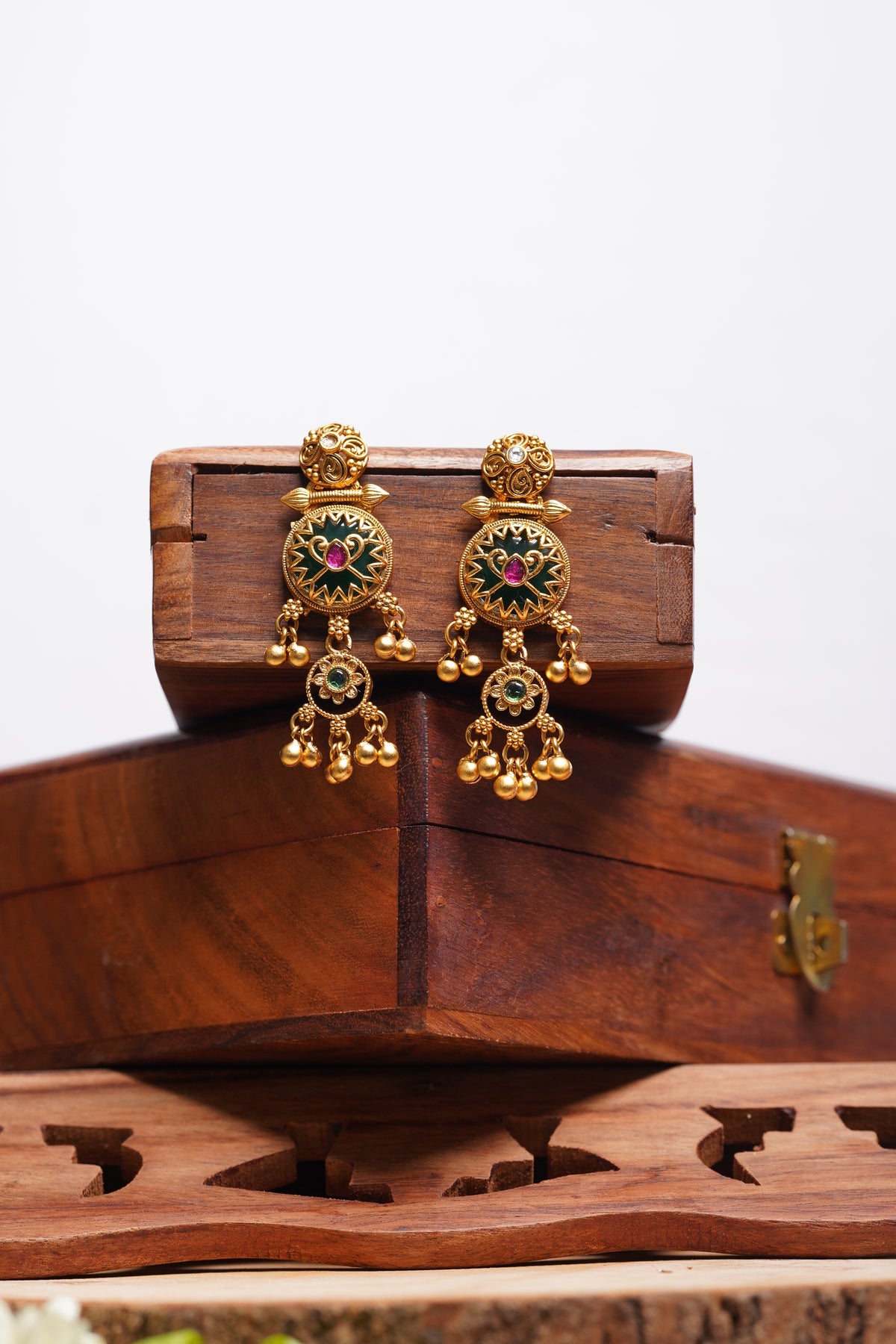 Heritage Green Drop Earrings