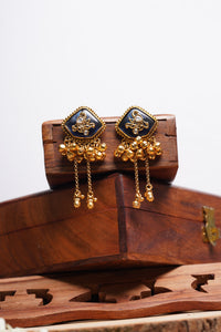 Deep Blue Drop Earrings