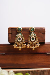Green Emerald Drop Earrings