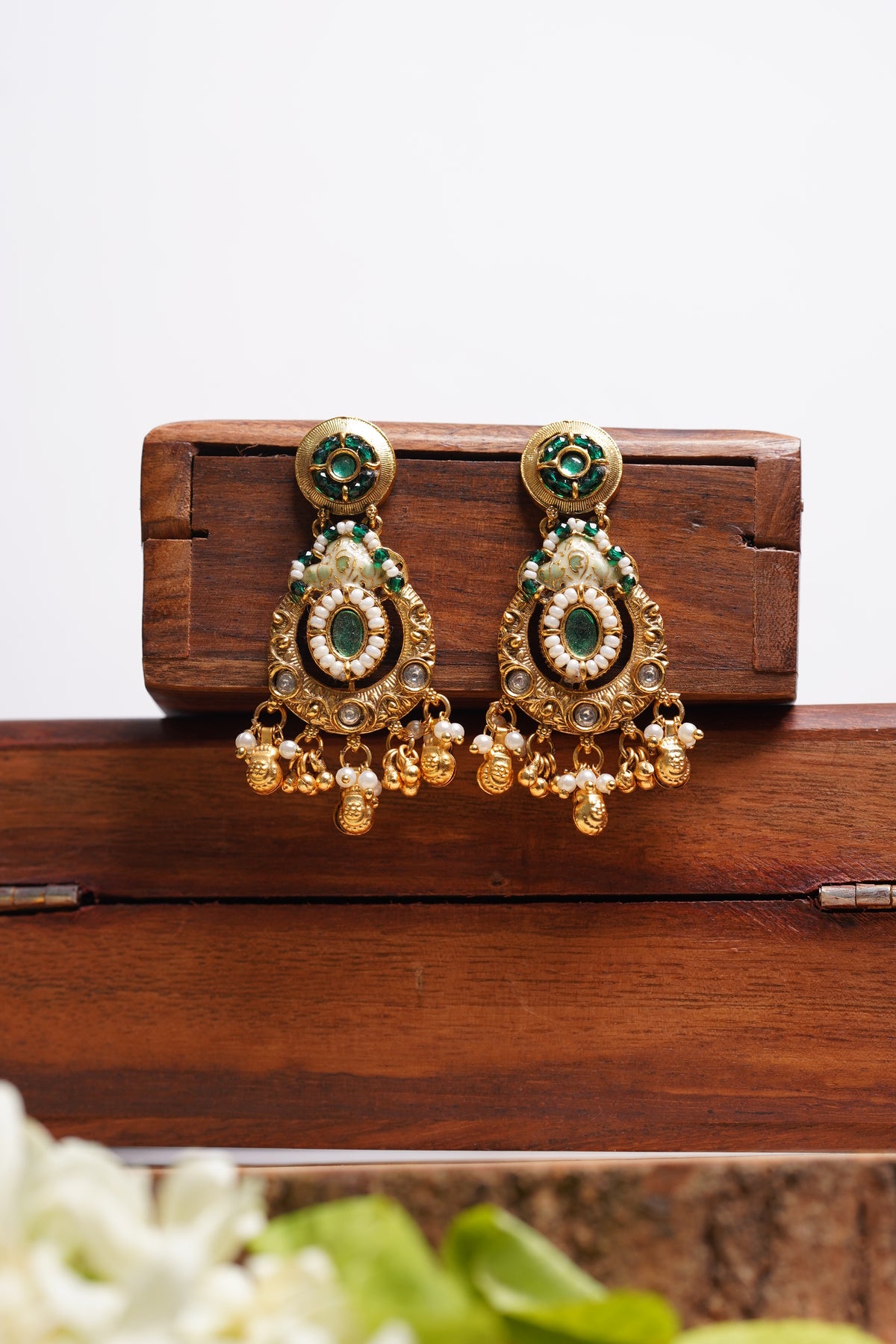 Green Emerald Drop Earrings