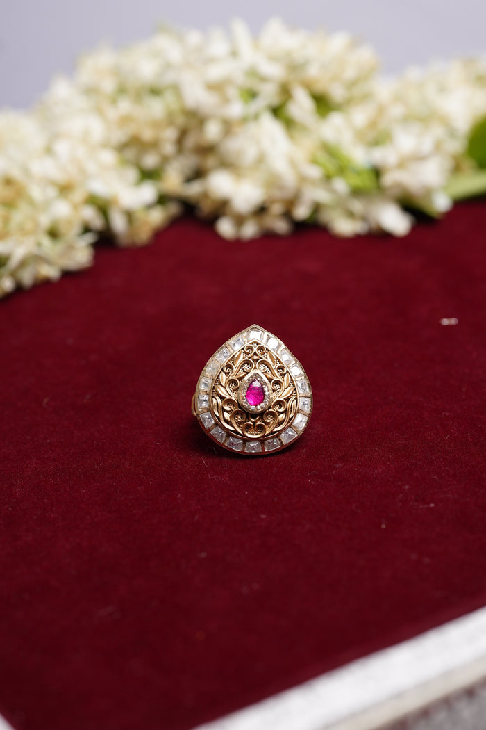 Ruby Teardrop Ring