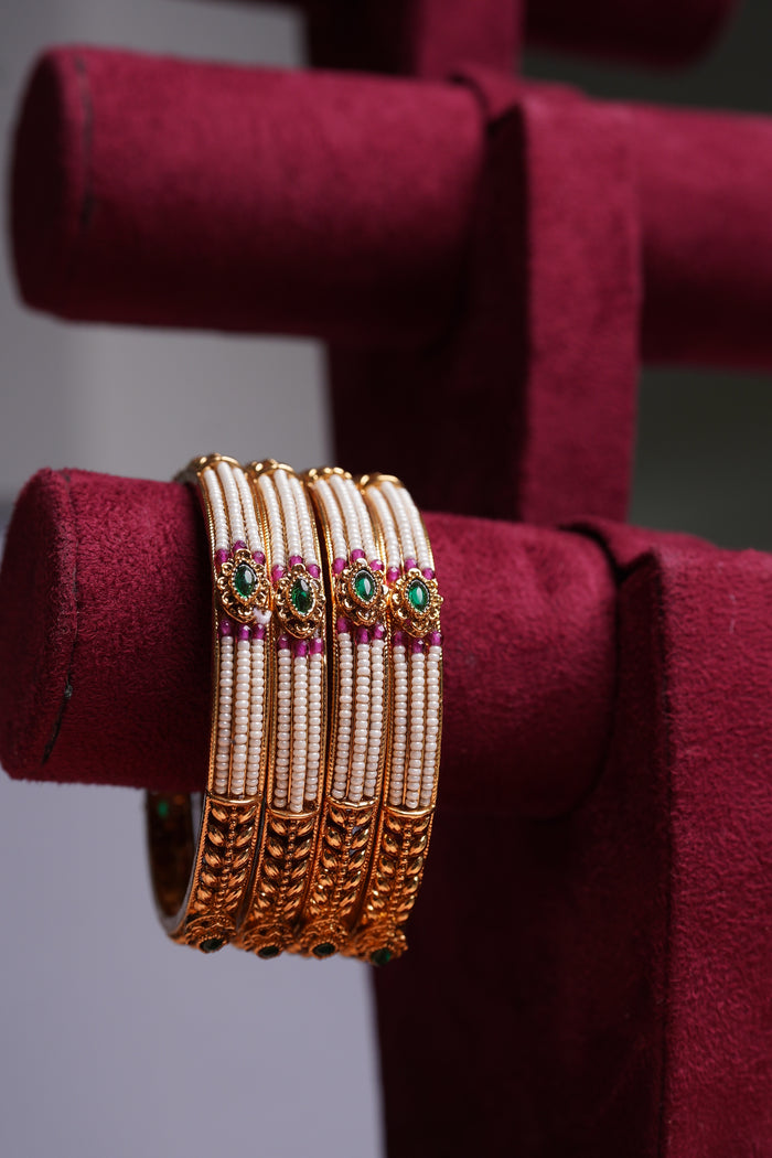 Pearl Bangles (set of 4)