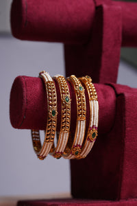 Pearl Bangles (set of 4)
