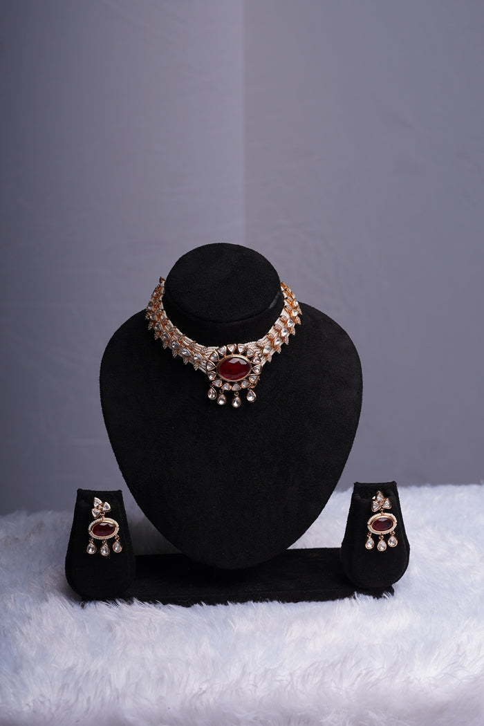 Ruby Swarovski Choker Set