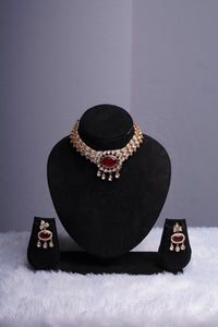 Ruby Swarovski Choker Set