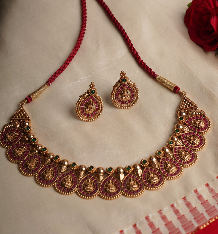 Ruby Laxmi Necklace Set