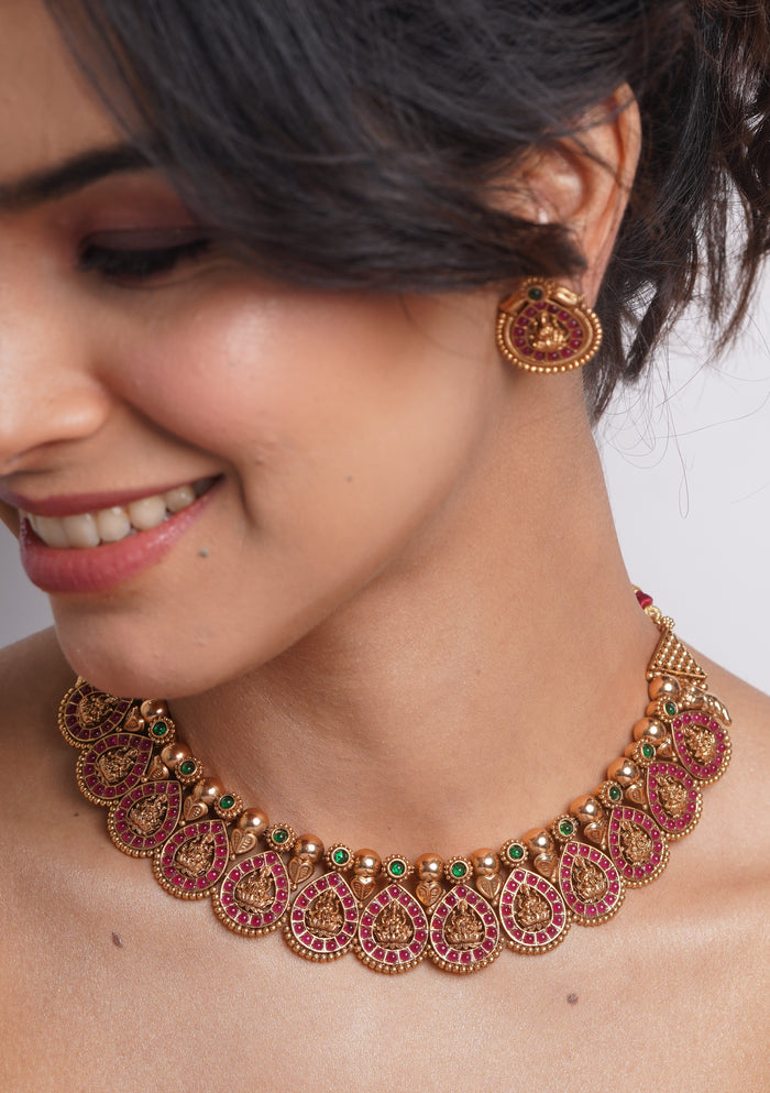 Ruby Laxmi Necklace Set