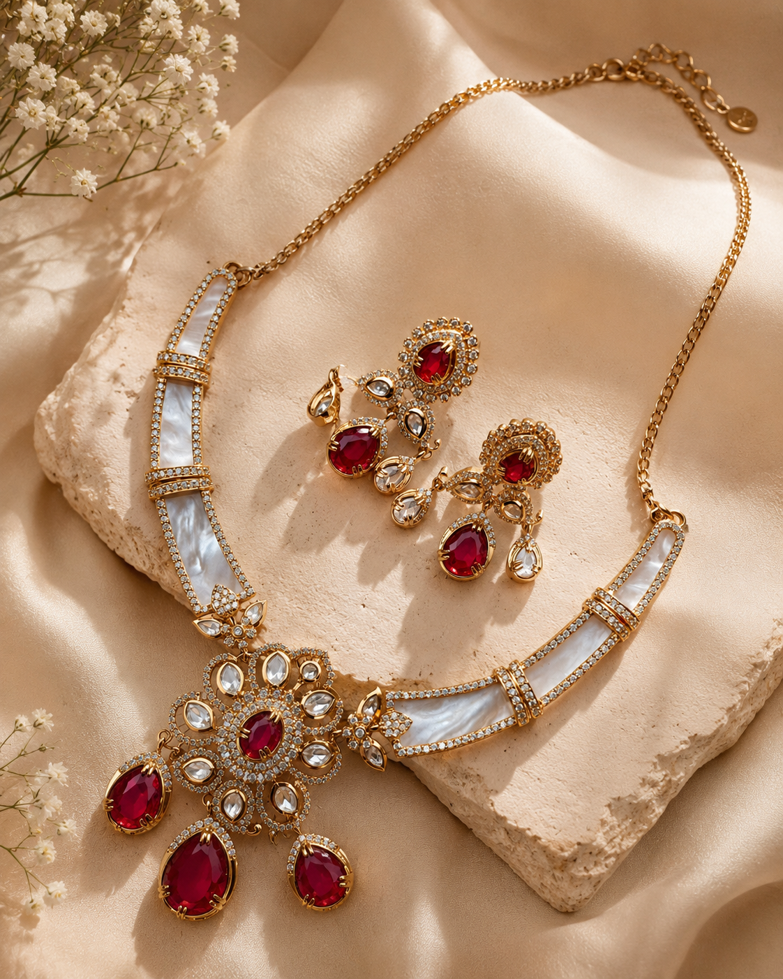 Ruby Noor Husli Set
