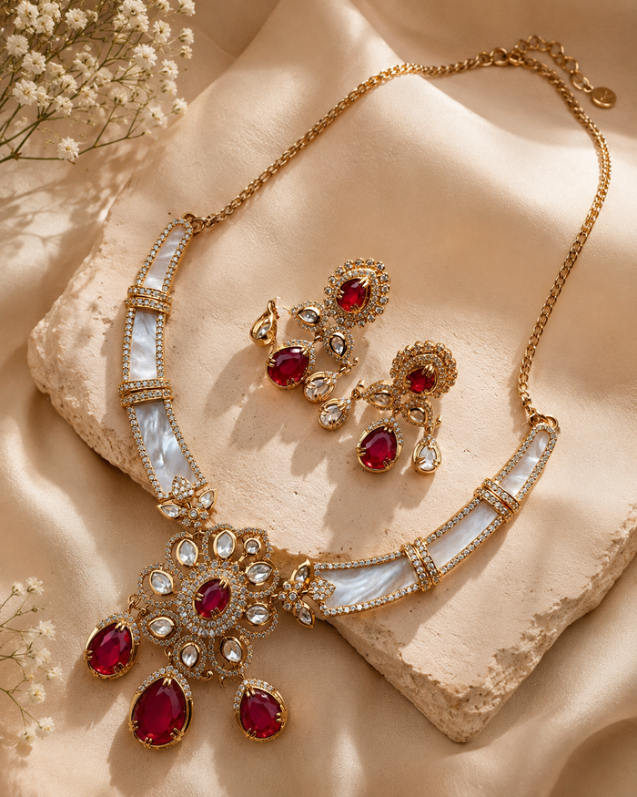 Ruby Noor Husli Set
