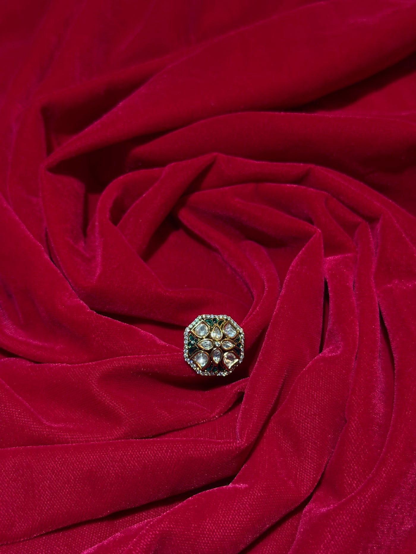Royal Green Minakari Ring