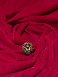 Ruby Green Haathi Ring